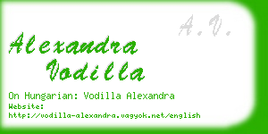 alexandra vodilla business card